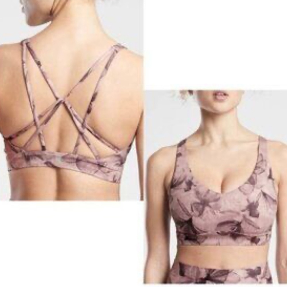 Floral Solace Strappy sports bra